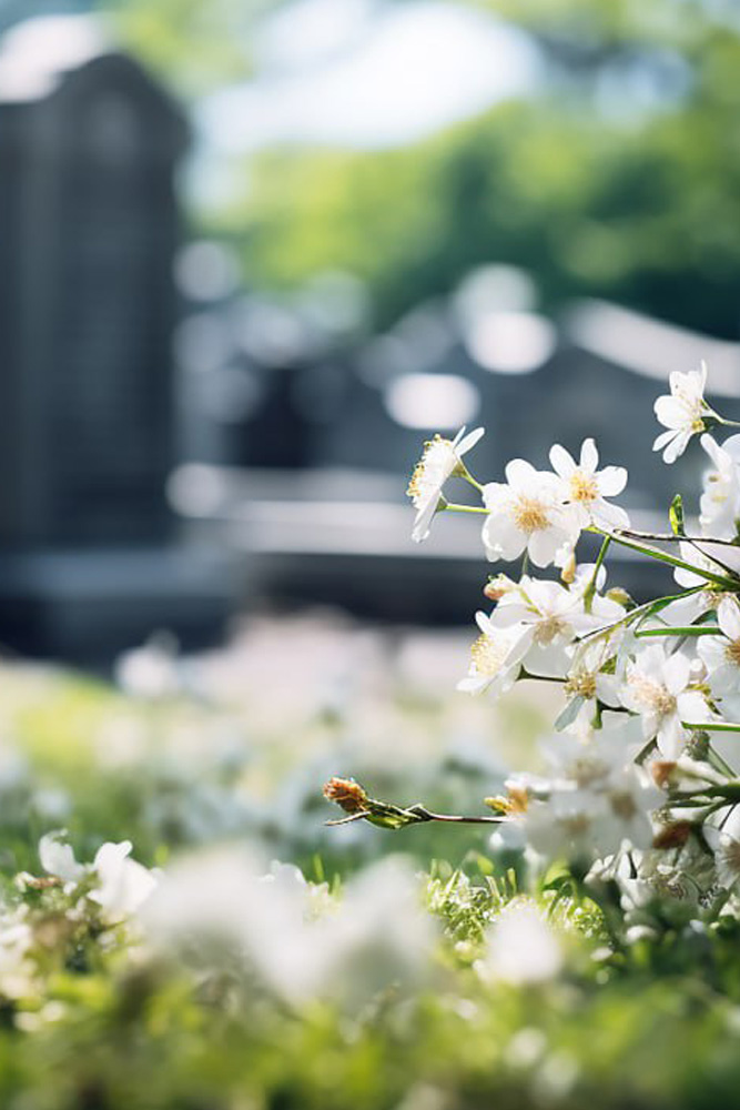 Friedhof mit Blumen - Fremdenergien